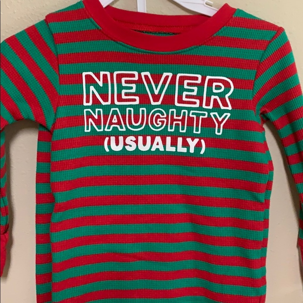 NWT! Carter's Never Naughty Usually Christmas Pajamas - 2 piece